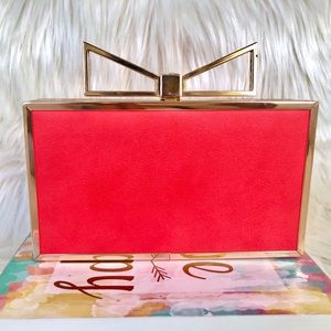 Bright orange party clutch